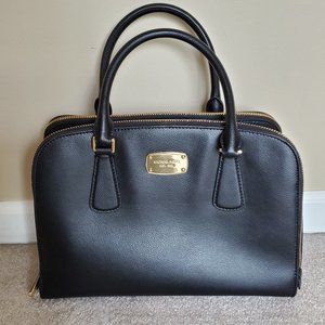 Michael Kors Large Reese Leather Satchel - Black